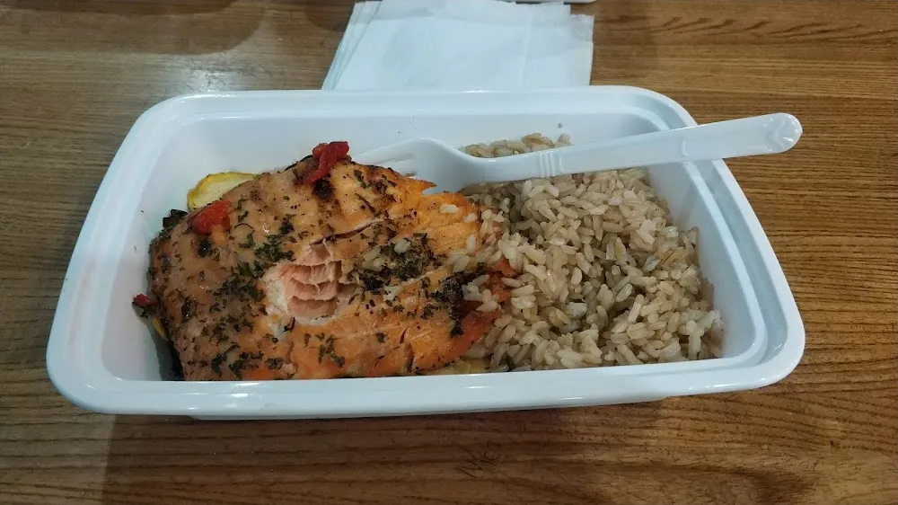 Salmon with Brown Rice